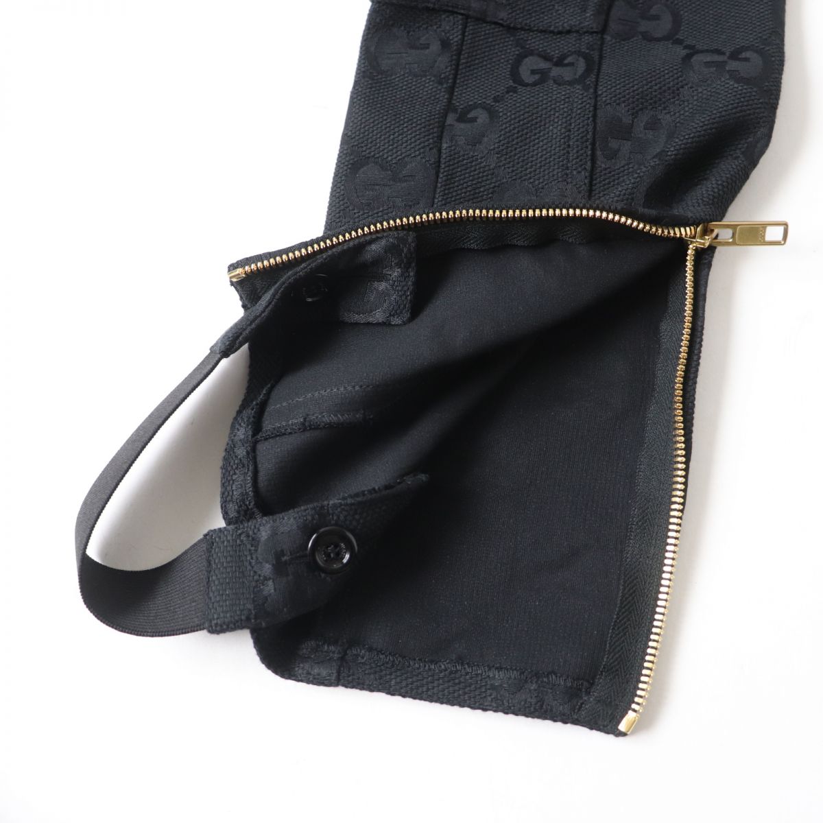 Gucci GG Monogram Zip Pants Black 36