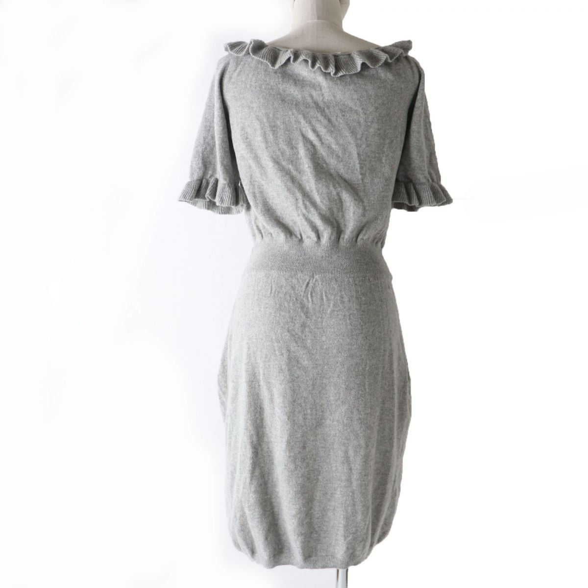 Dior Wool Cashmere Knit Dress Grey