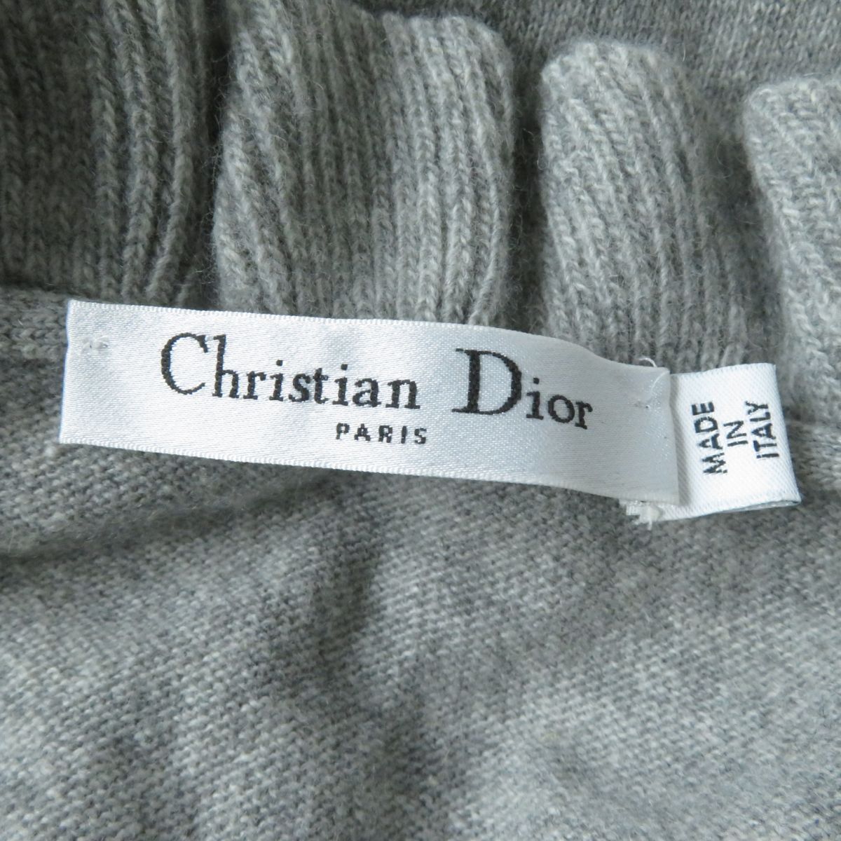 Dior Wool Cashmere Knit Dress Grey