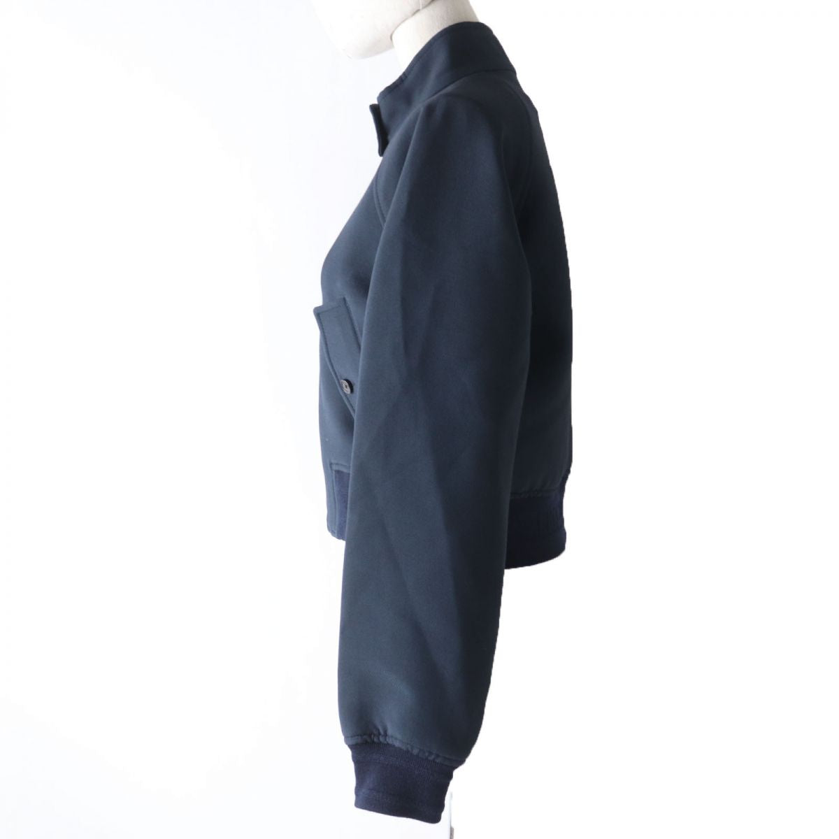 Christian Dior Silk Blend Bomber Jacket Dark Blue 42