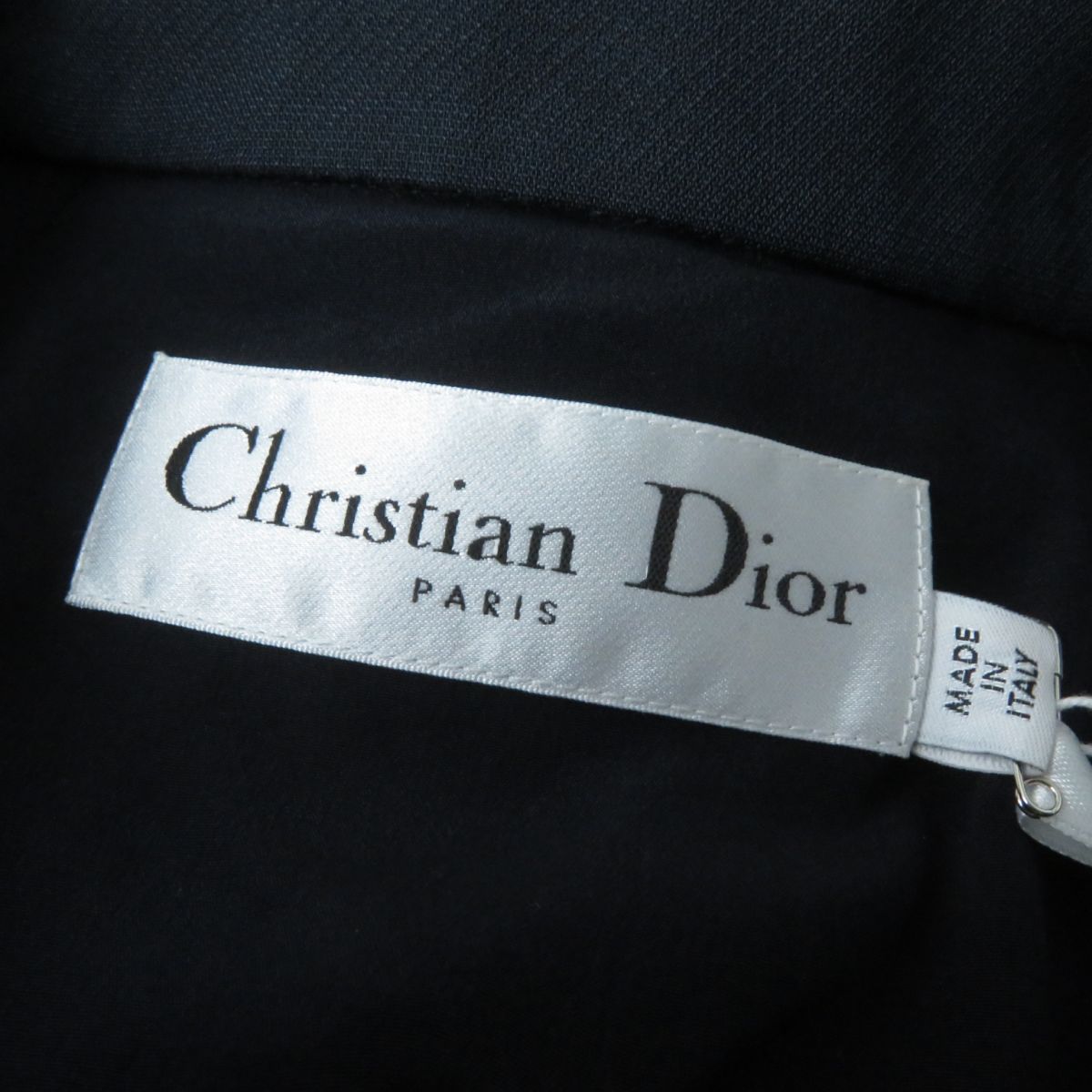 Christian Dior Silk Blend Bomber Jacket Dark Blue 42