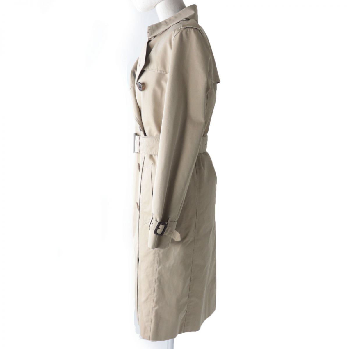 Burberry Wool Trench Coat Beige Women's