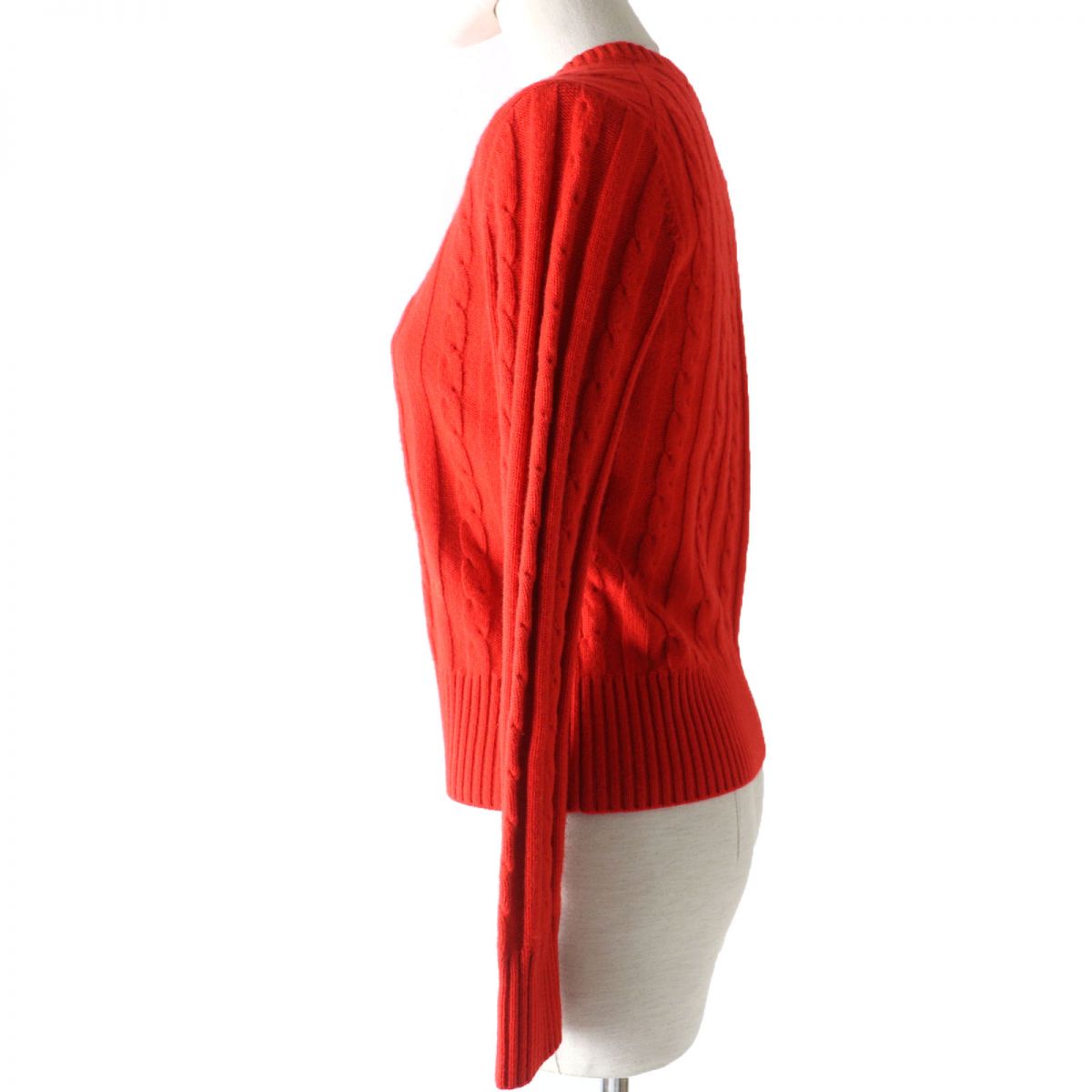 Celine Cashmere Triomphe Knit Top Orange S