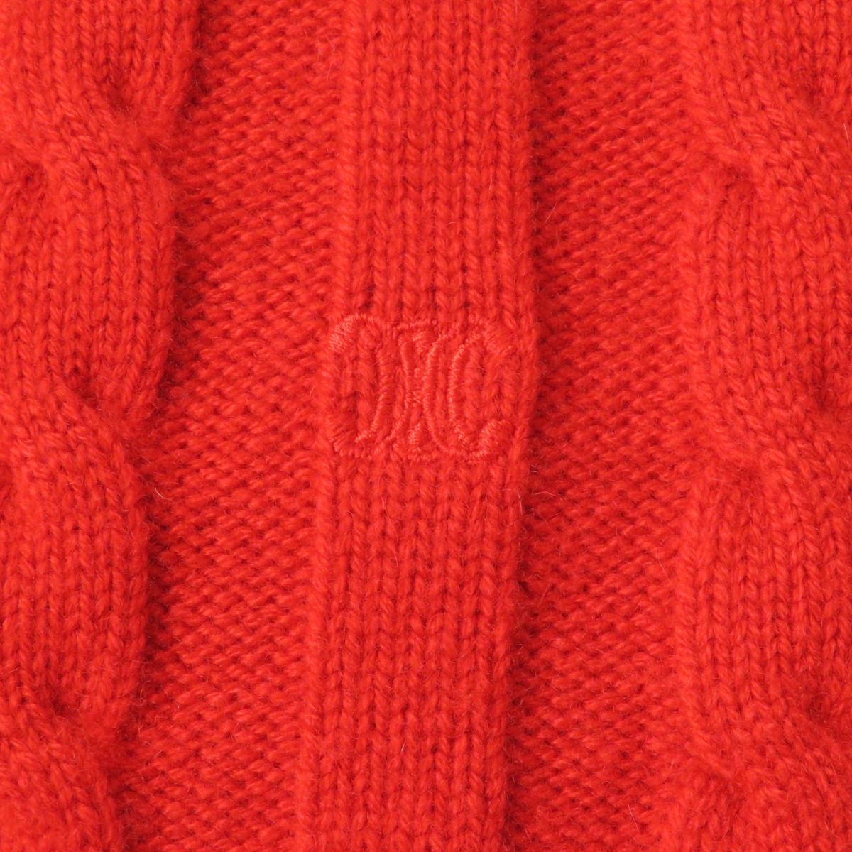 Celine Cashmere Triomphe Knit Top Orange S