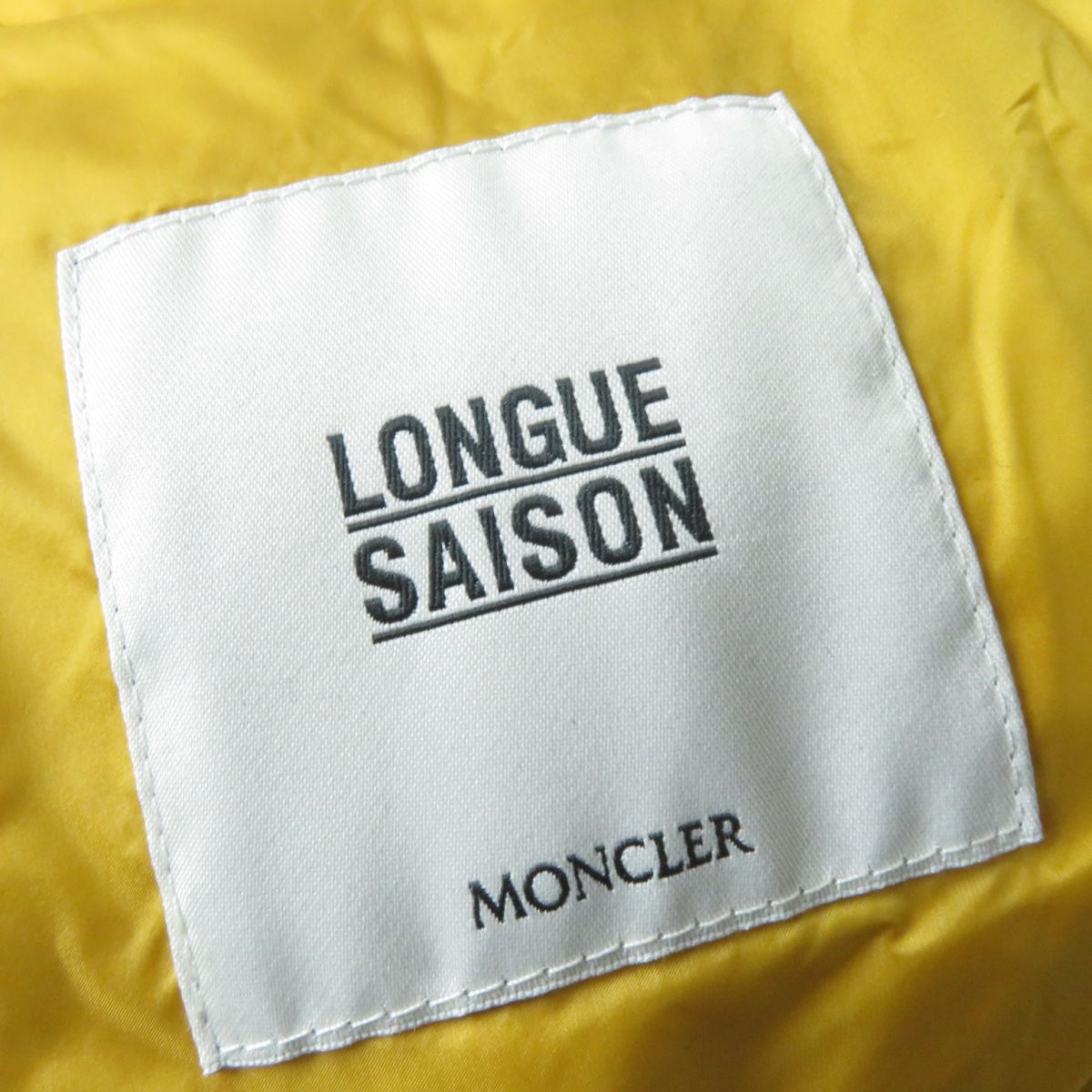 Moncler ABRICOT Logo Patch Down Jacket Yellow