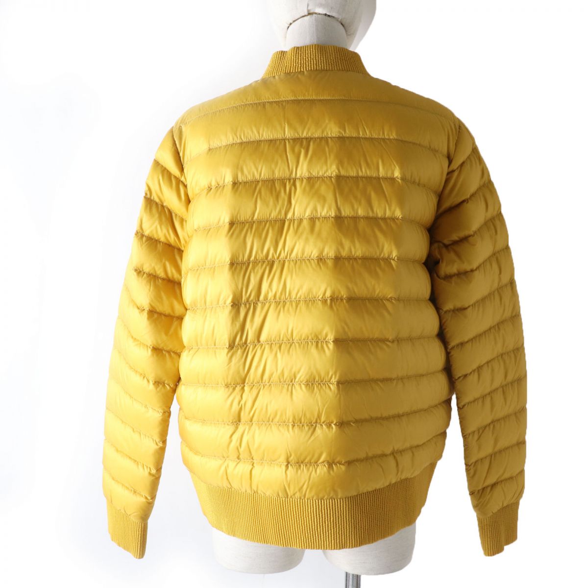 Moncler ABRICOT Logo Patch Down Jacket Yellow