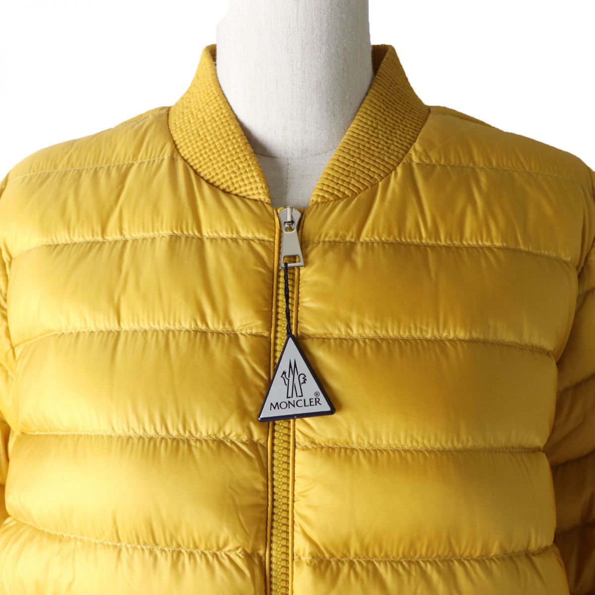 Moncler ABRICOT Logo Patch Down Jacket Yellow