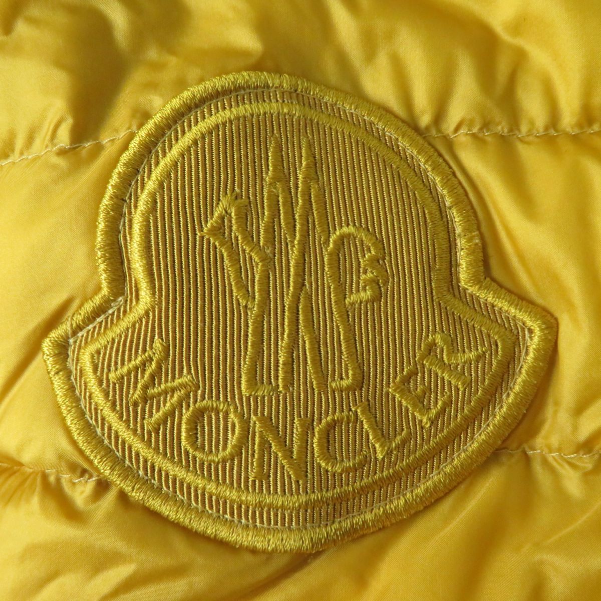 Moncler ABRICOT Logo Patch Down Jacket Yellow