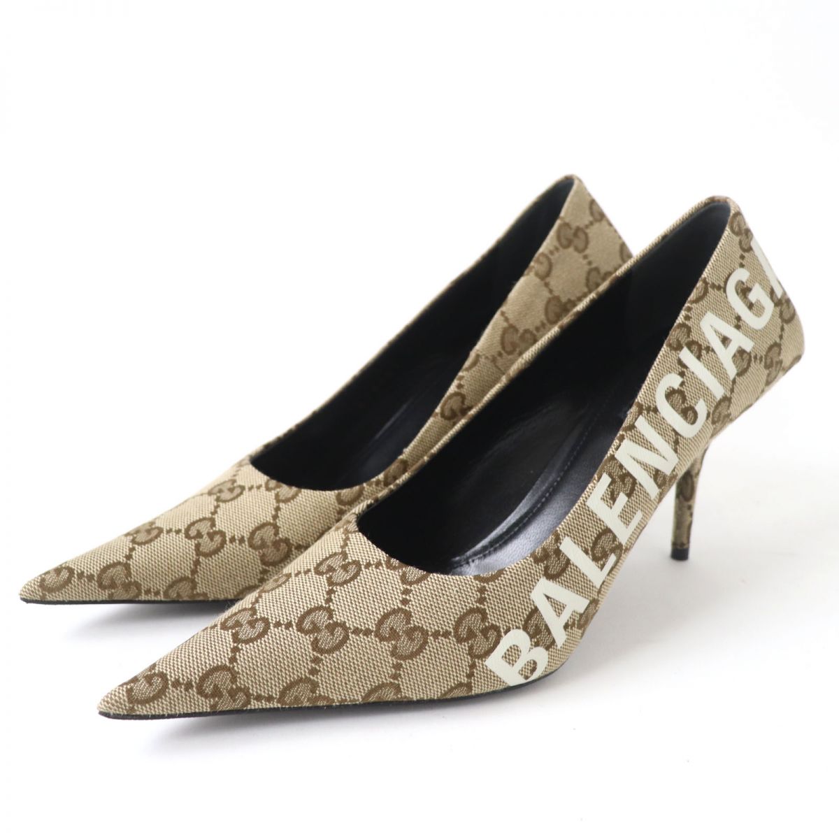 GUCCI GG Canvas Logo Pumps 36.5