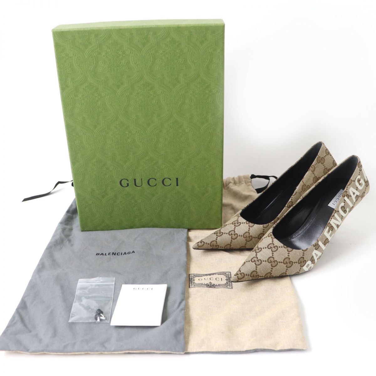 GUCCI GG Canvas Logo Pumps 36.5