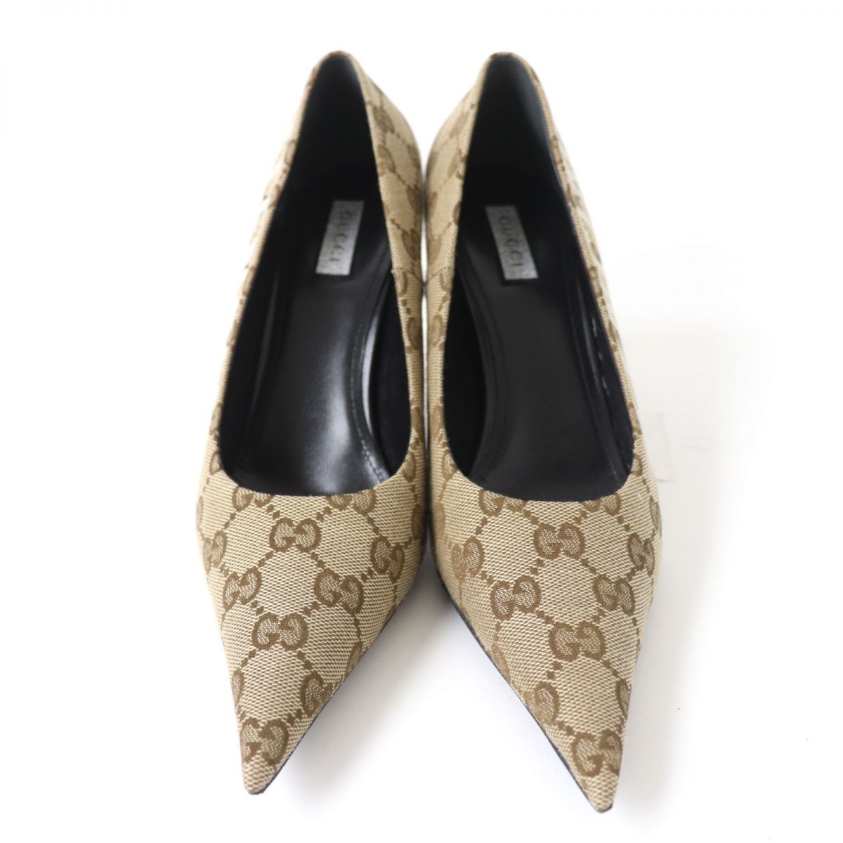 GUCCI GG Canvas Logo Pumps 36.5