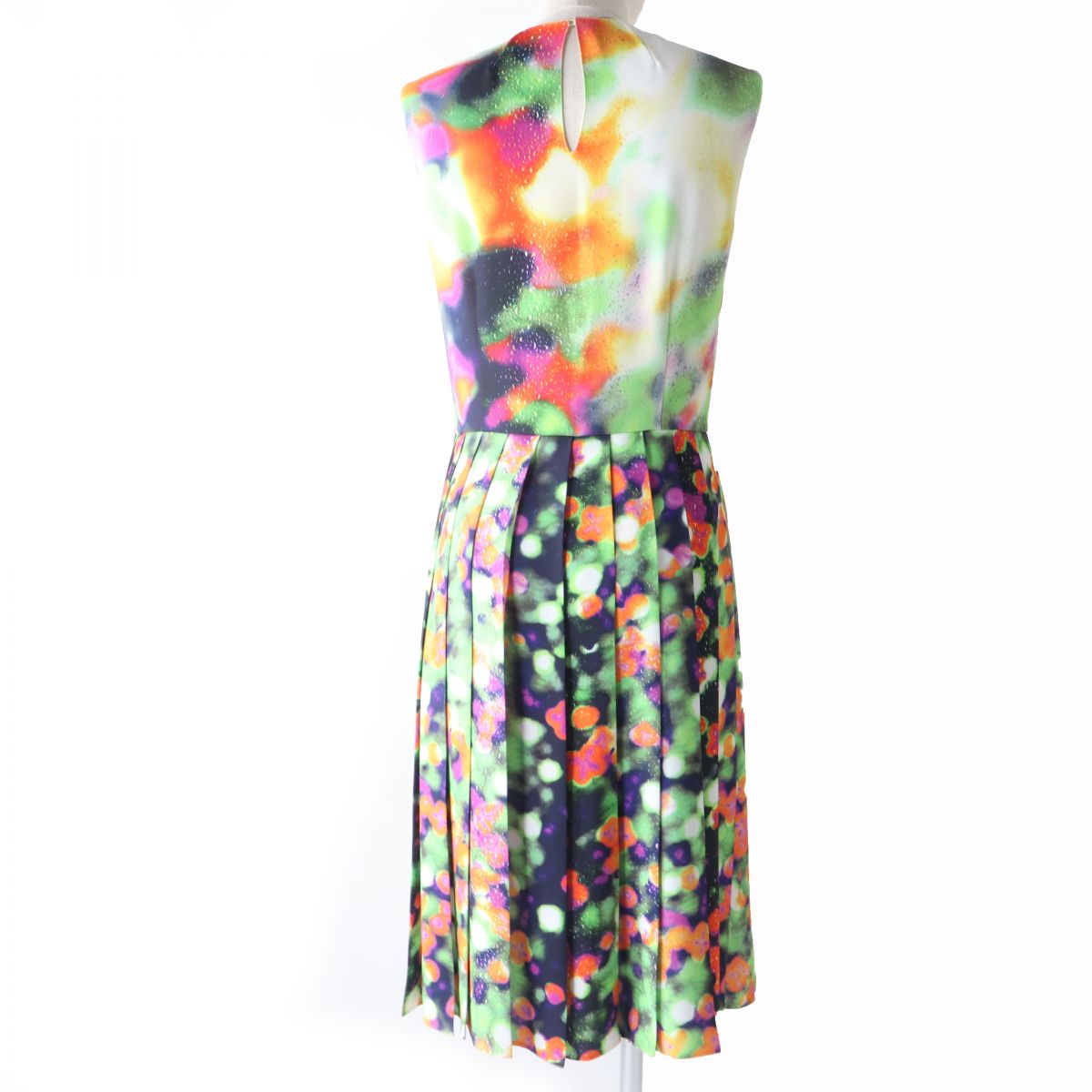 Prada Sleeveless Pleated Dress Multicolor Size 40