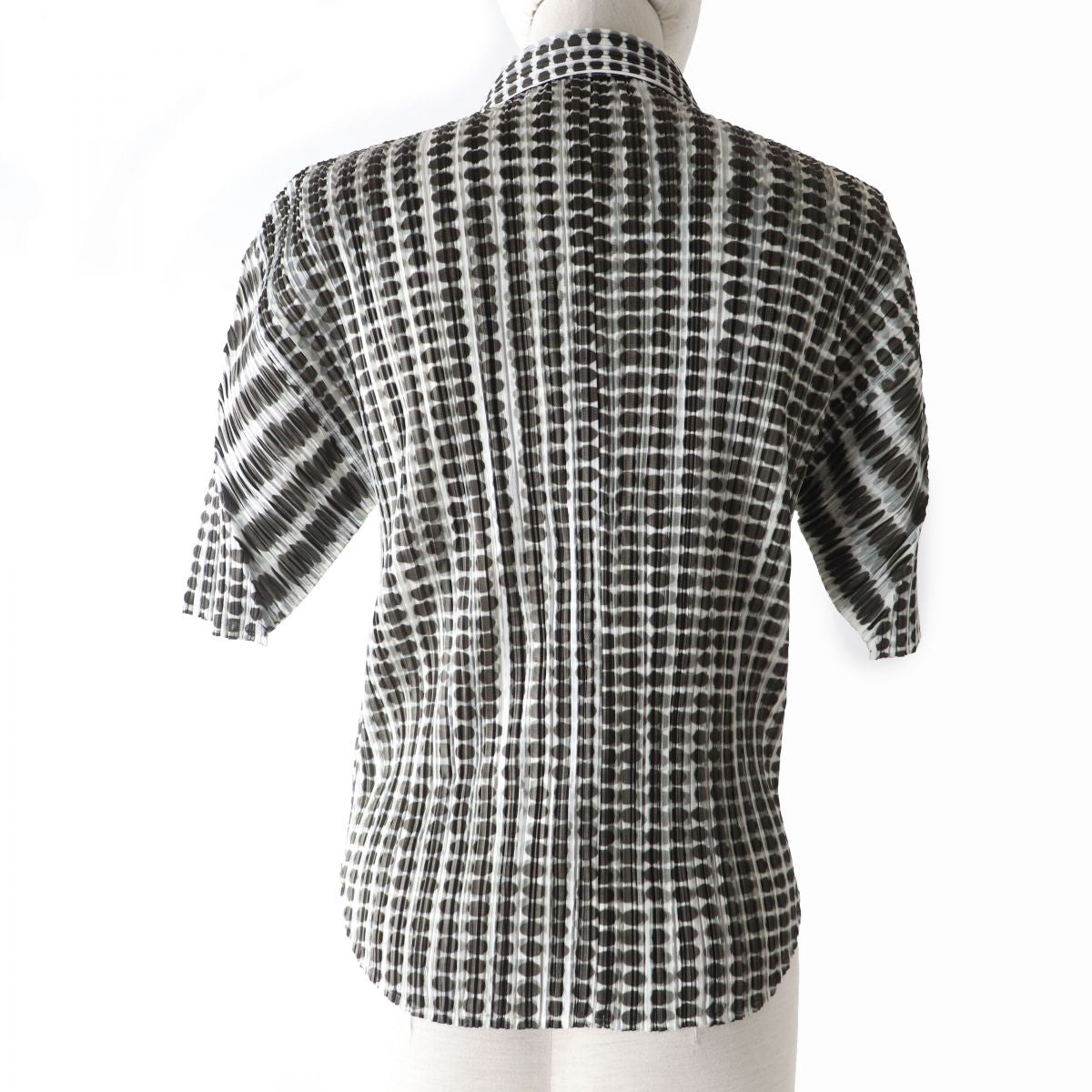 Issey Miyake Pleated Print Shirt Brown