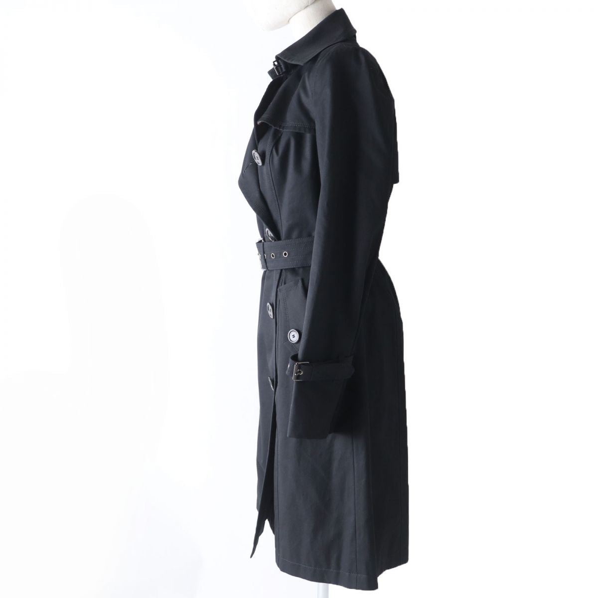 Burberry Wool Lined Trench Coat, Black, Women's