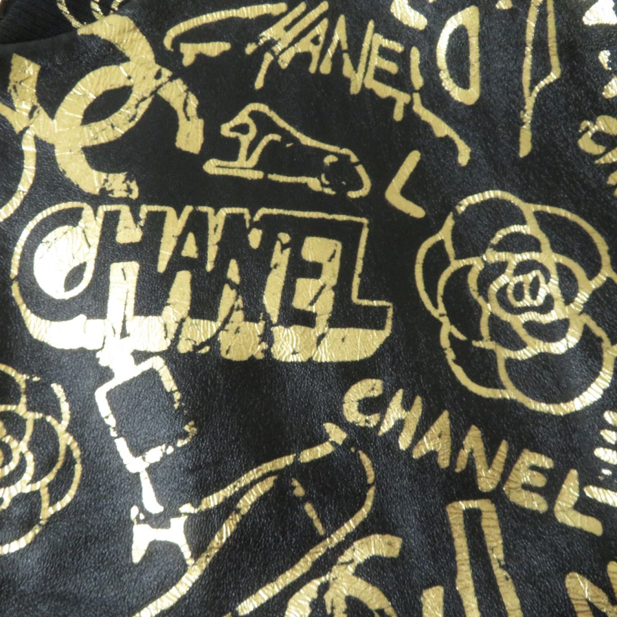 Chanel COCO Mark Camellia Leather Jacket Black