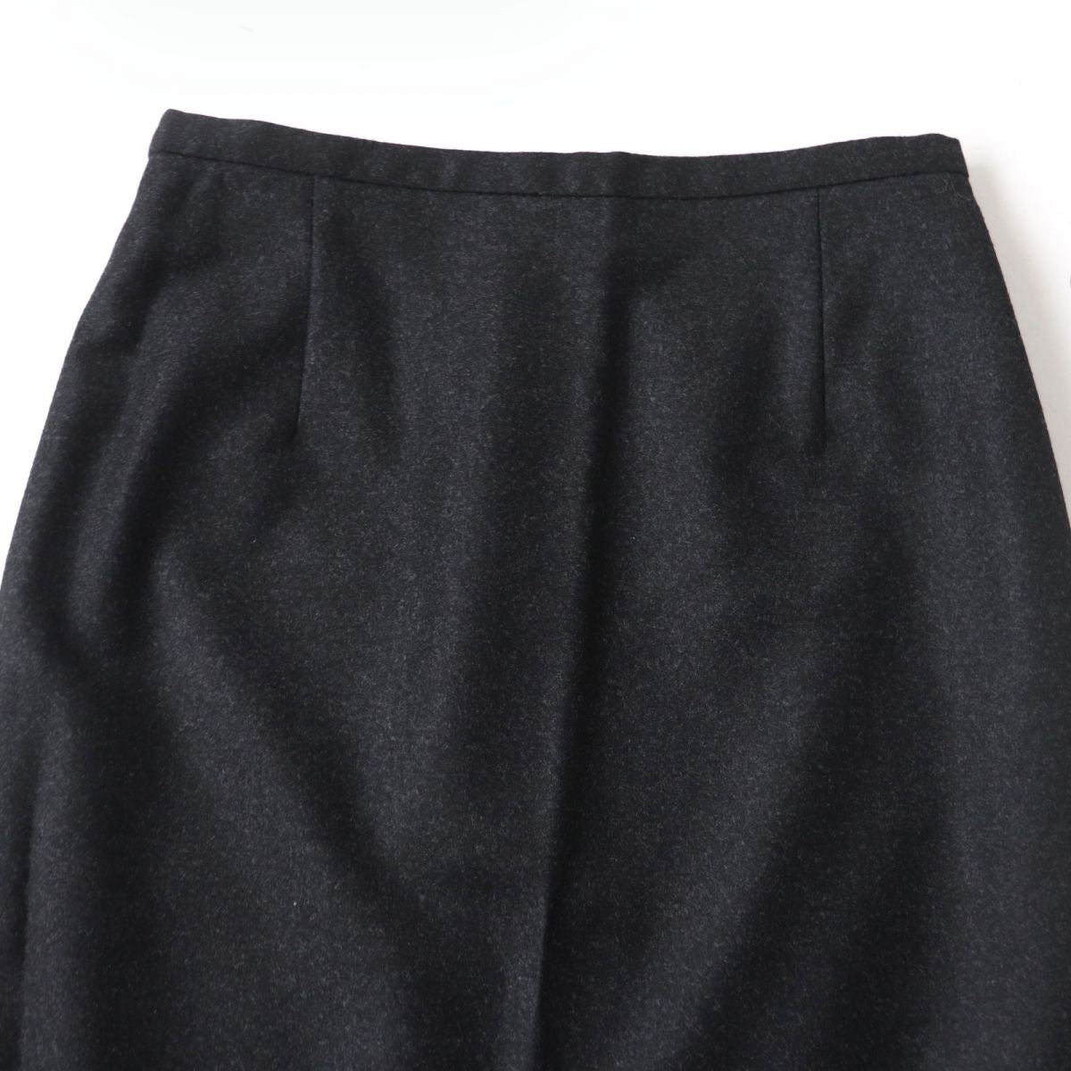 Hermes Wool Cashmere Blend Skirt Black Size 34