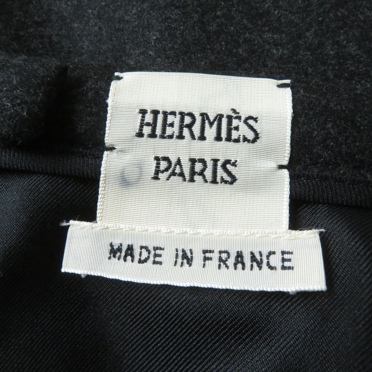 Hermes Wool Cashmere Blend Skirt Black Size 34