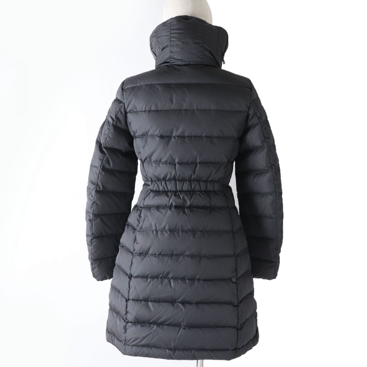 Moncler FLAMMETTE Hooded Long Down Coat, Dark Grey