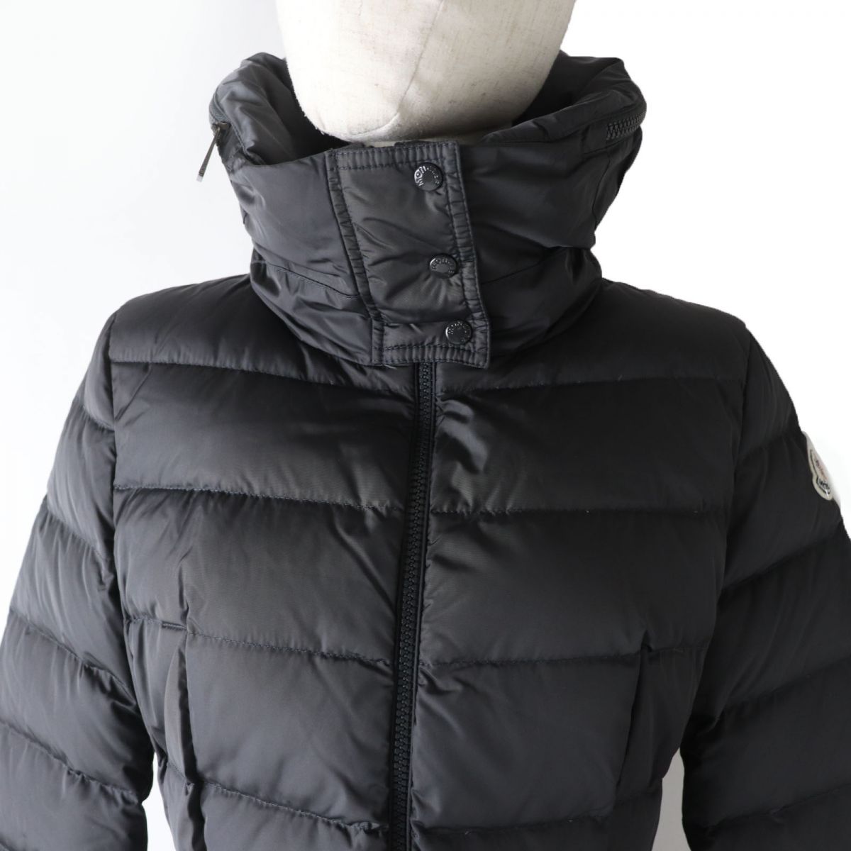 Moncler FLAMMETTE Hooded Long Down Coat, Dark Grey