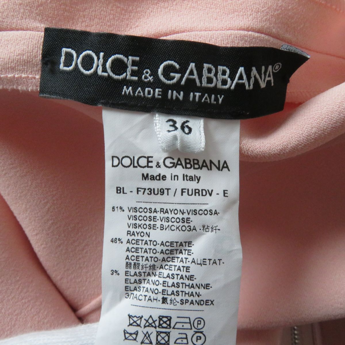 Dolce & Gabbana Puff Sleeve Top Pink Size 36