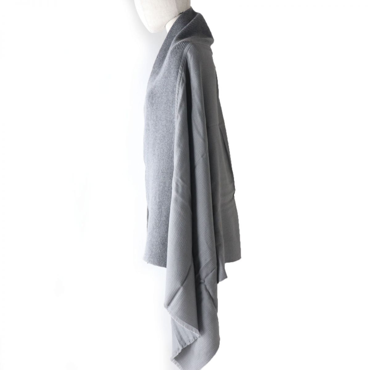 Christian Dior Silk Cashmere Wool Scarf Grey