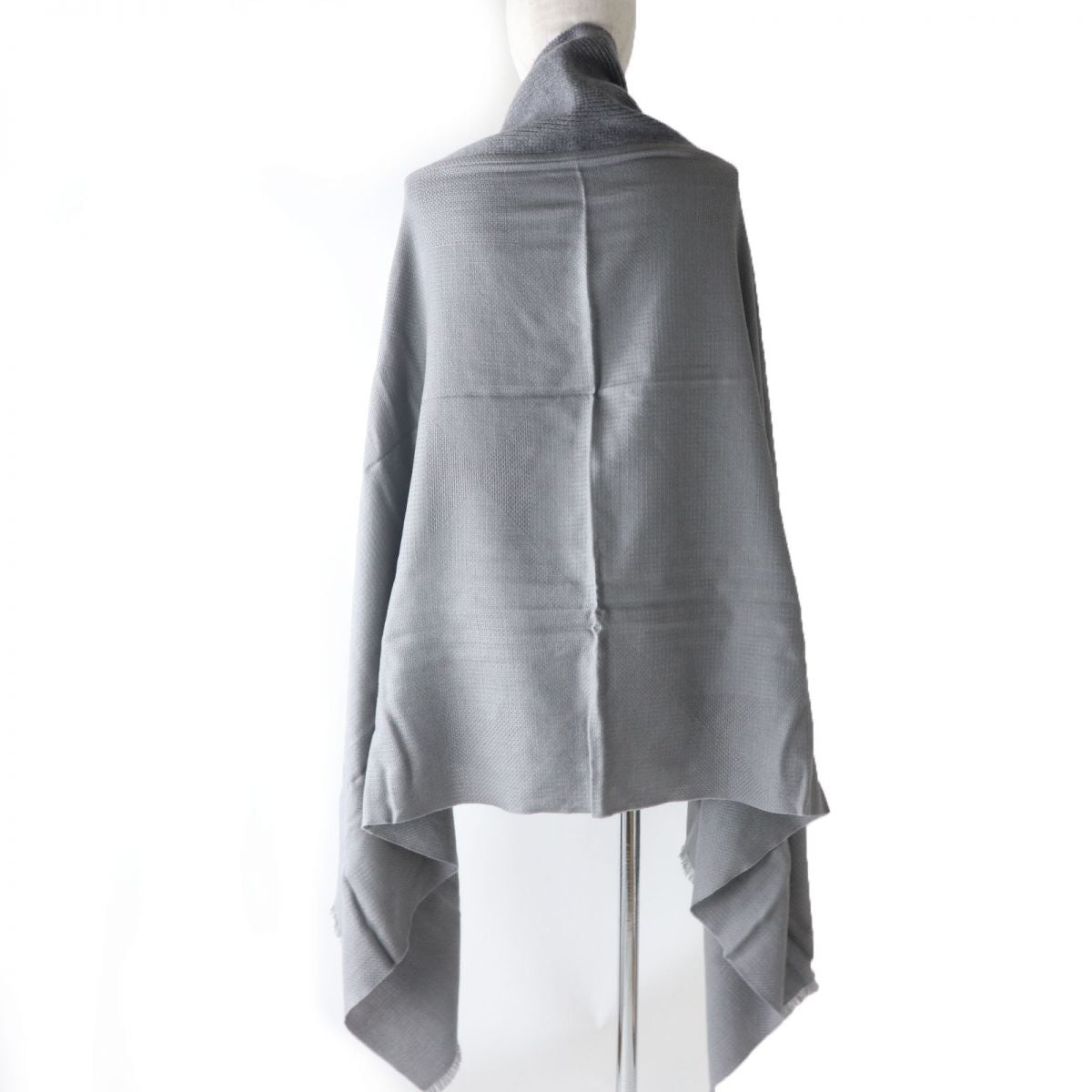 Christian Dior Silk Cashmere Wool Scarf Grey