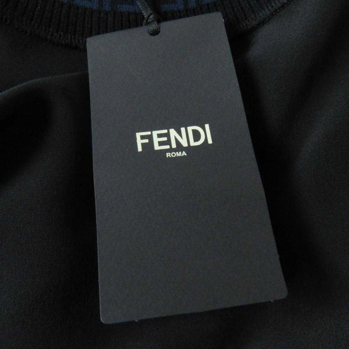 Fendi Silk FF Logo Mock Neck Blouse FS7126