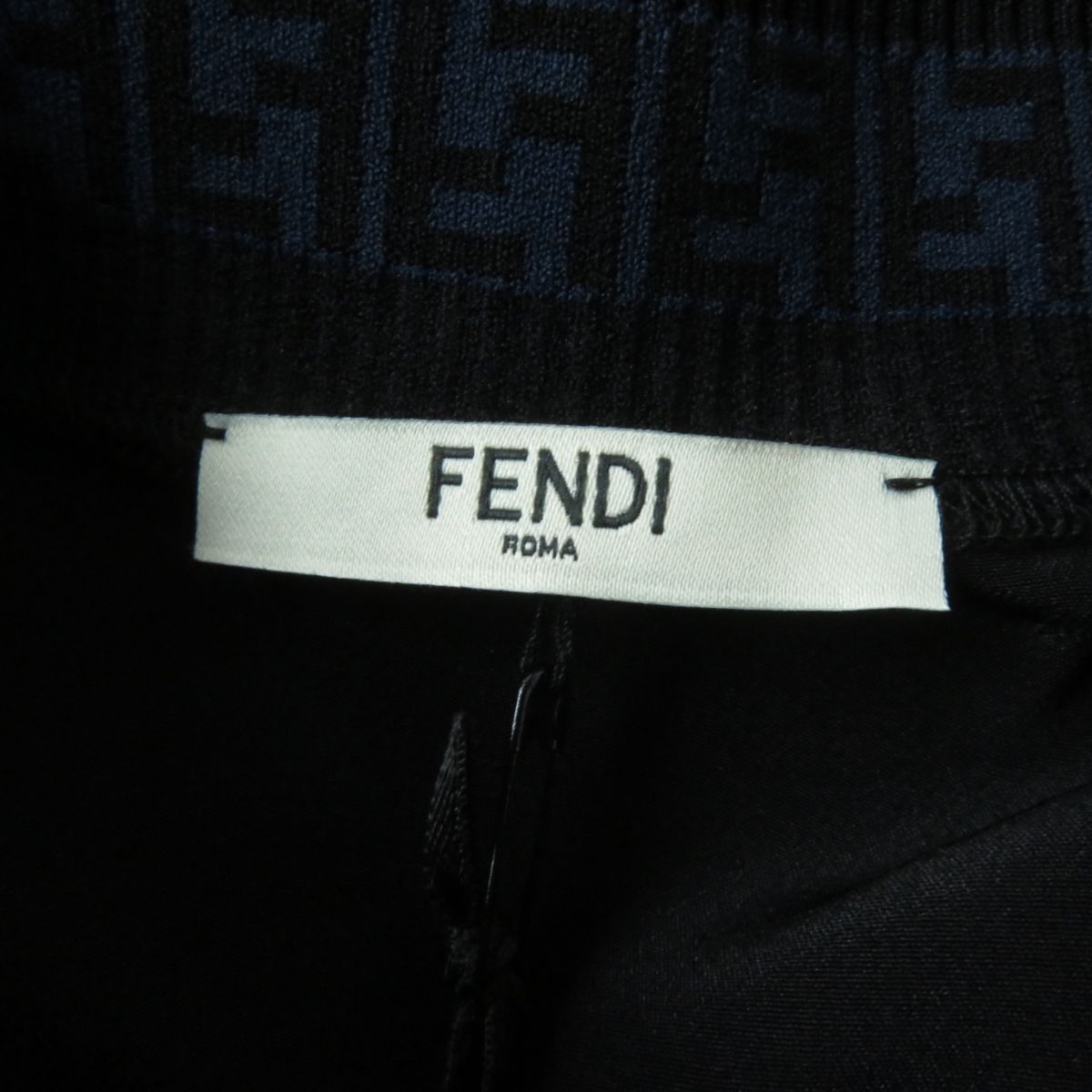 Fendi Silk FF Logo Mock Neck Blouse FS7126