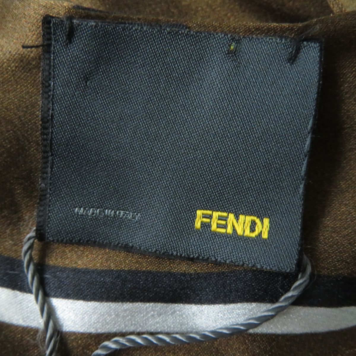 Fendi Silk Shawl with Fox and Rabbit Fur