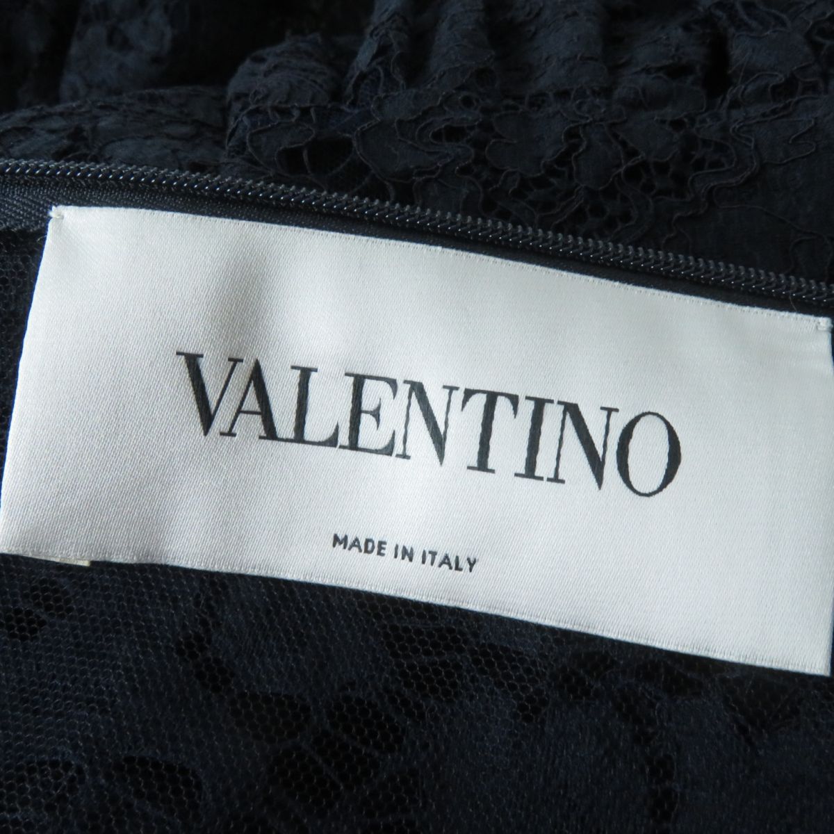 Valentino A-line Lace Dress, Navy, Women's