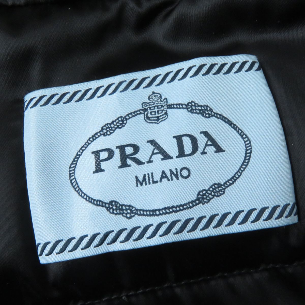 Prada Women's Down Jacket with Fox Fur Collar, Black