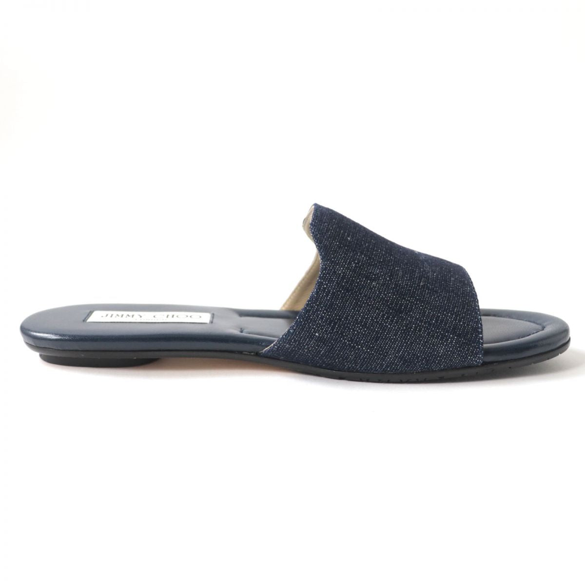 Jimmy Choo NANDA Denim Slide Sandals Size 37.5