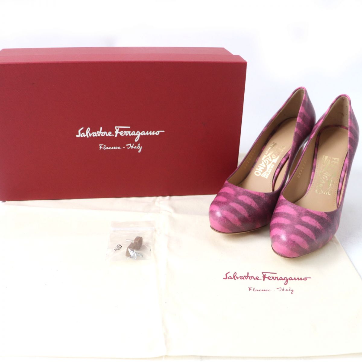 Salvatore Ferragamo Leather Almond Toe Pumps