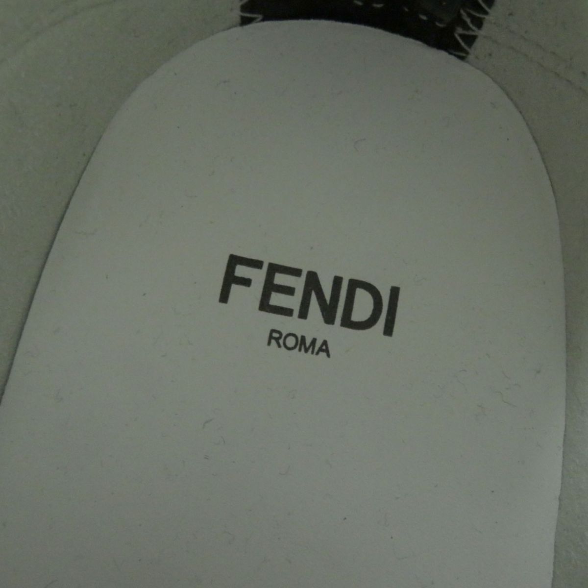 Fendi Jacquard Sneakers White Black Size 38