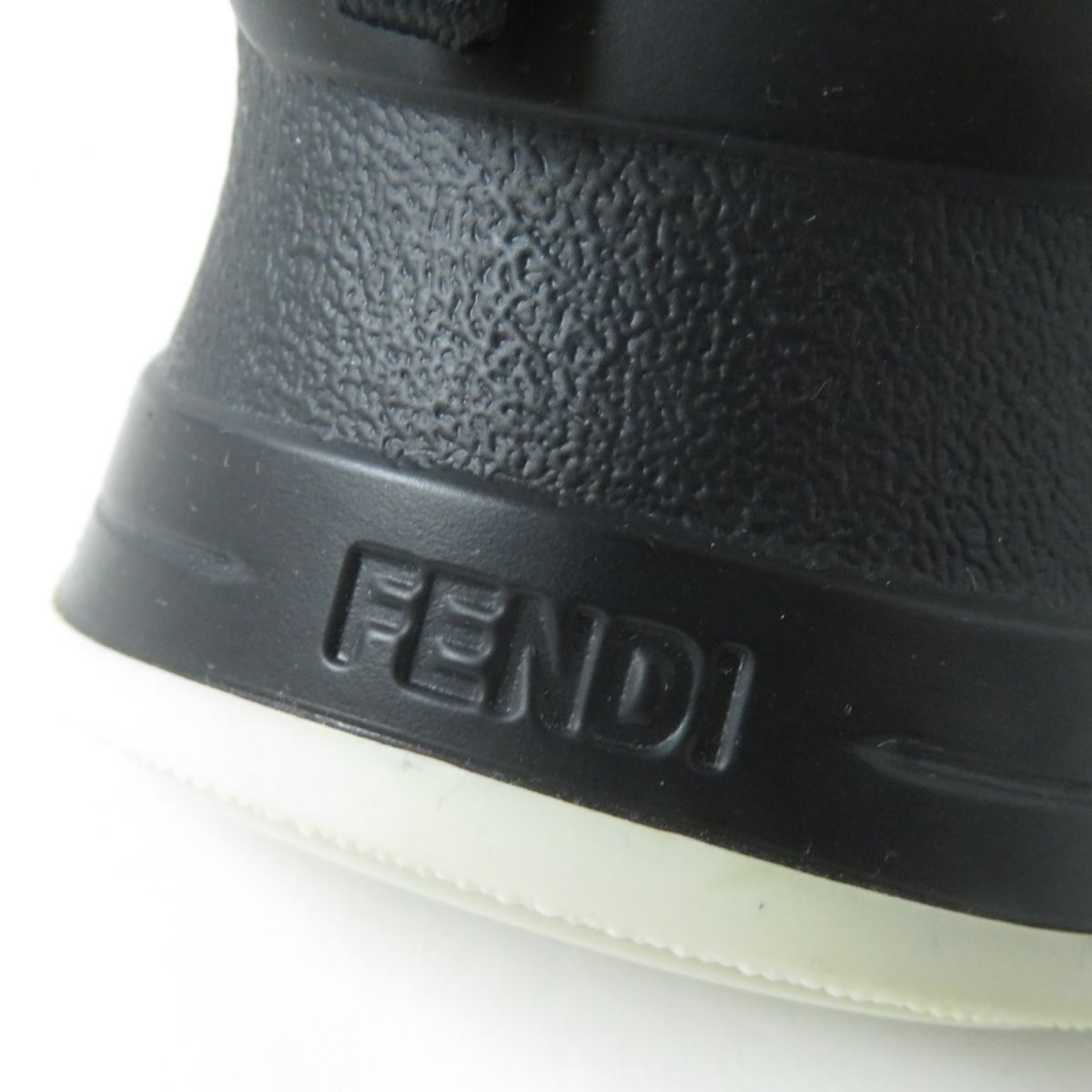 Fendi Jacquard Sneakers White Black Size 38