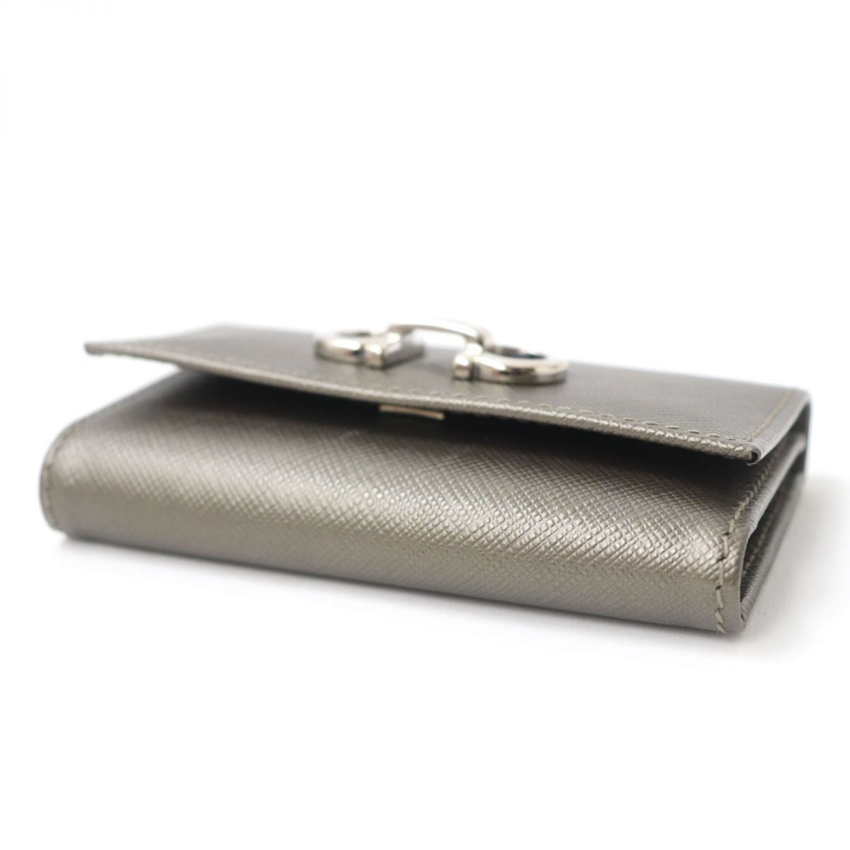 Salvatore Ferragamo Double Gancini Leather Key Holder