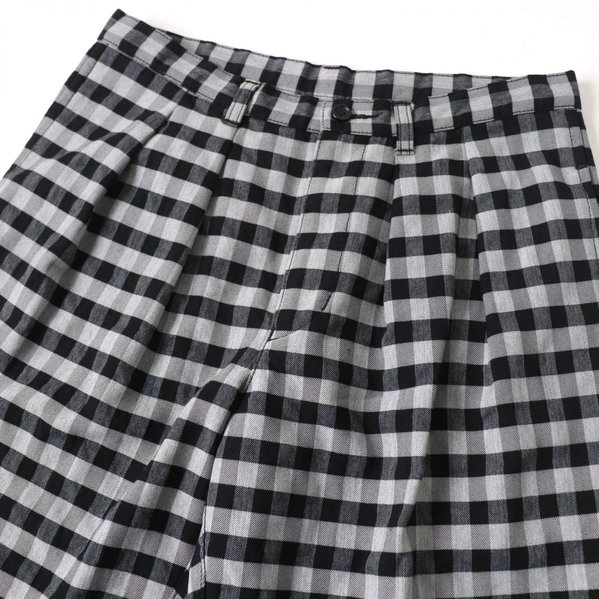 Trico Comme des Garcons Gingham Check Cropped Pants S