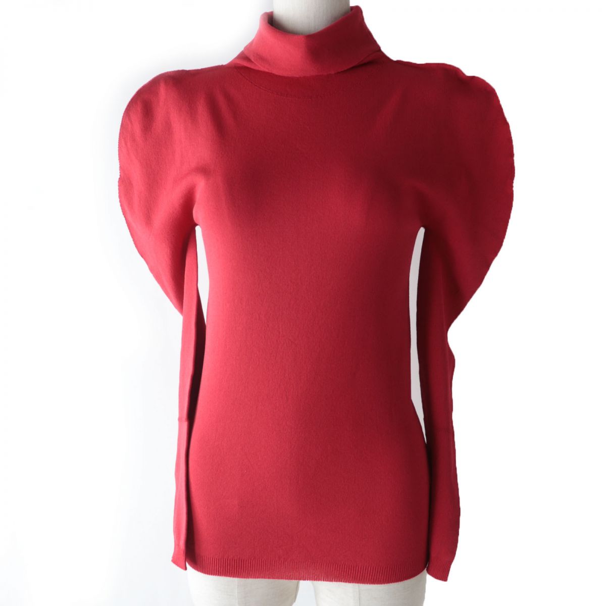 Issey Miyake Turtleneck Long Sleeve Top Red