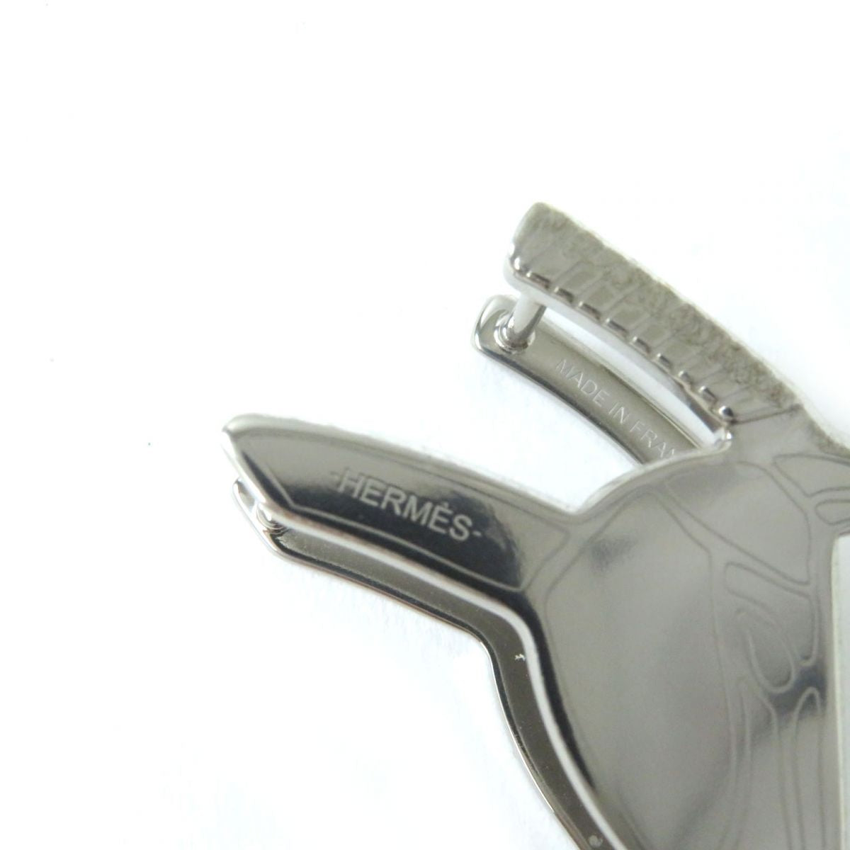 Hermes Horse Head Scarf Ring Silver