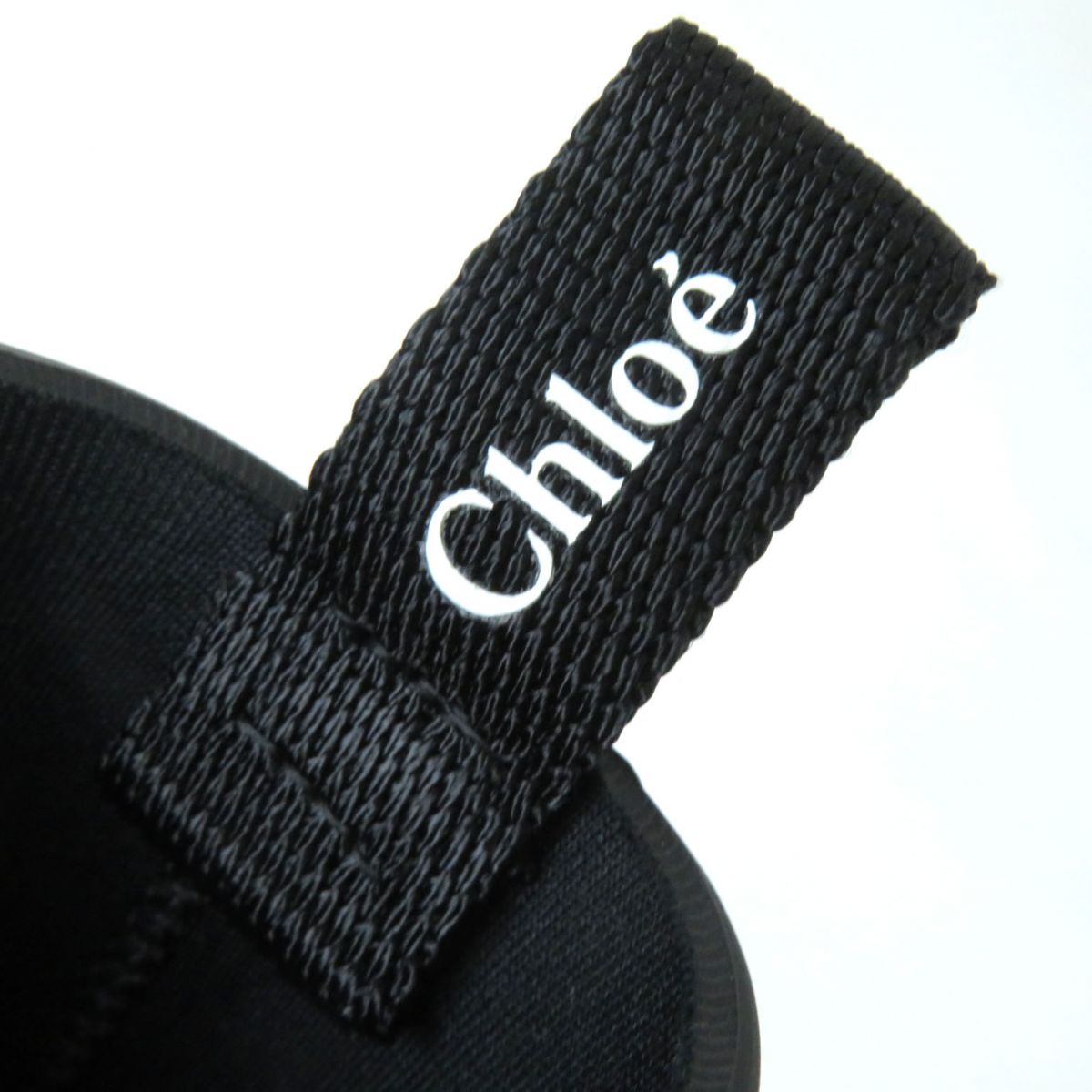 Chloe BETTY Logo Side Zip Rubber Rain Boots Black