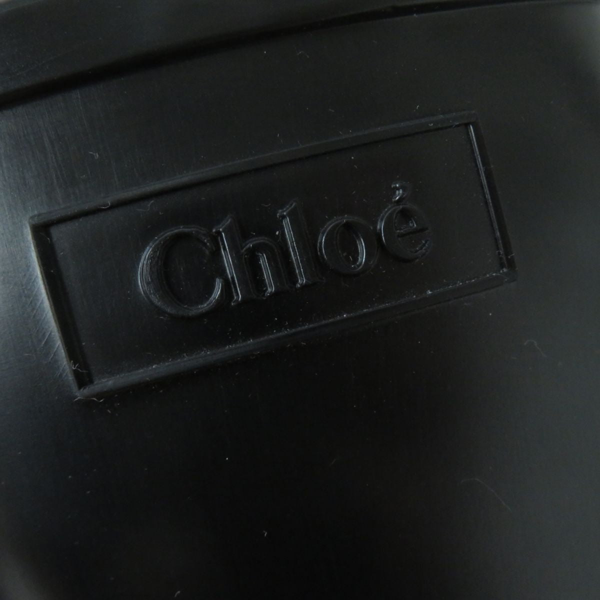 Chloe BETTY Logo Side Zip Rubber Rain Boots Black