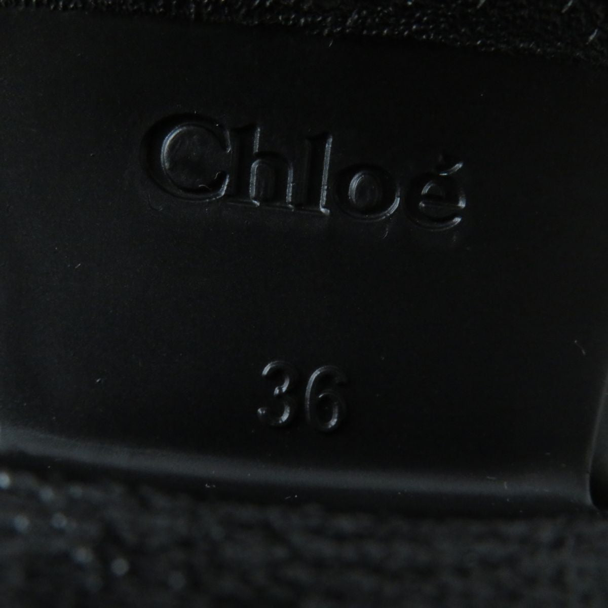 Chloe BETTY Logo Side Zip Rubber Rain Boots Black