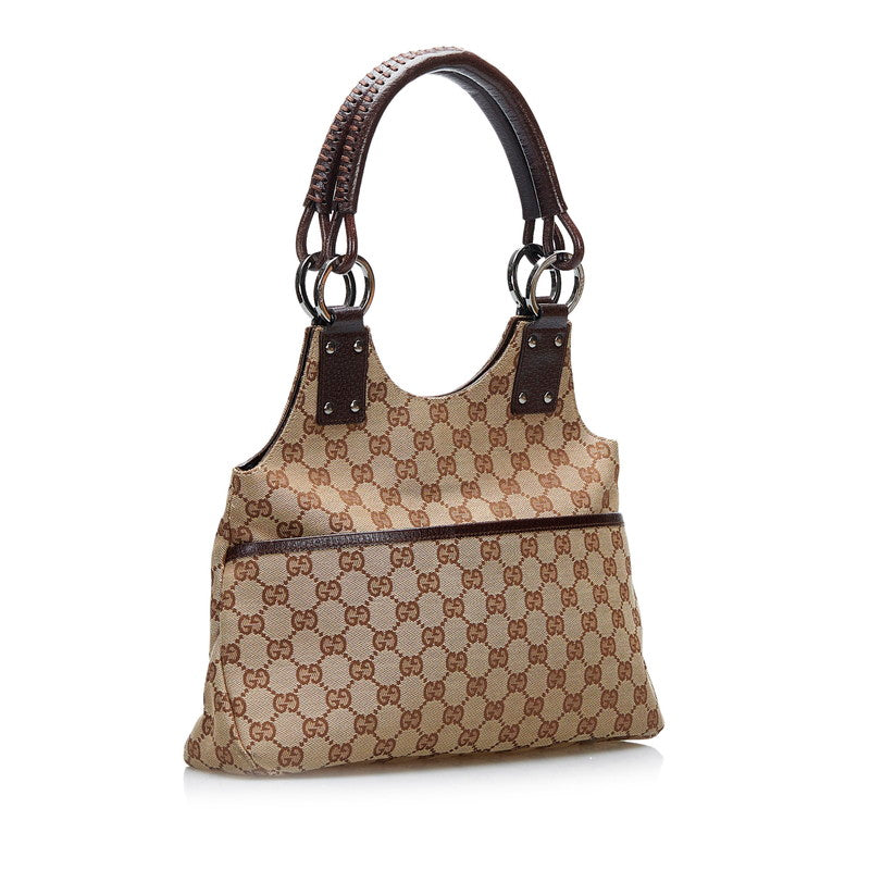 GUCCI GG Canvas Horsebit Large Hobo Bag 114900