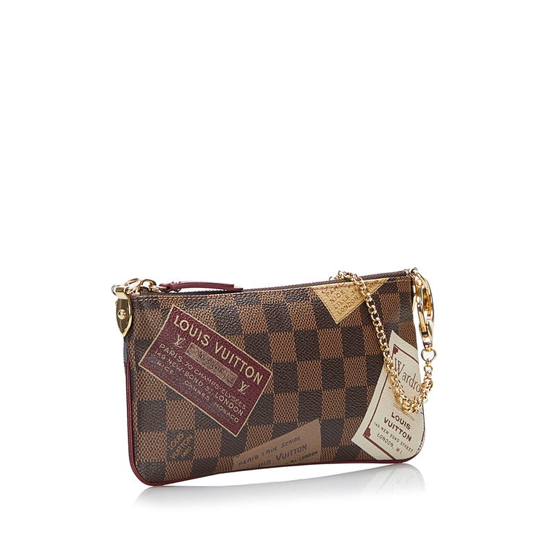 Damier Ebene Trunk Labels Milla Pochette N63080