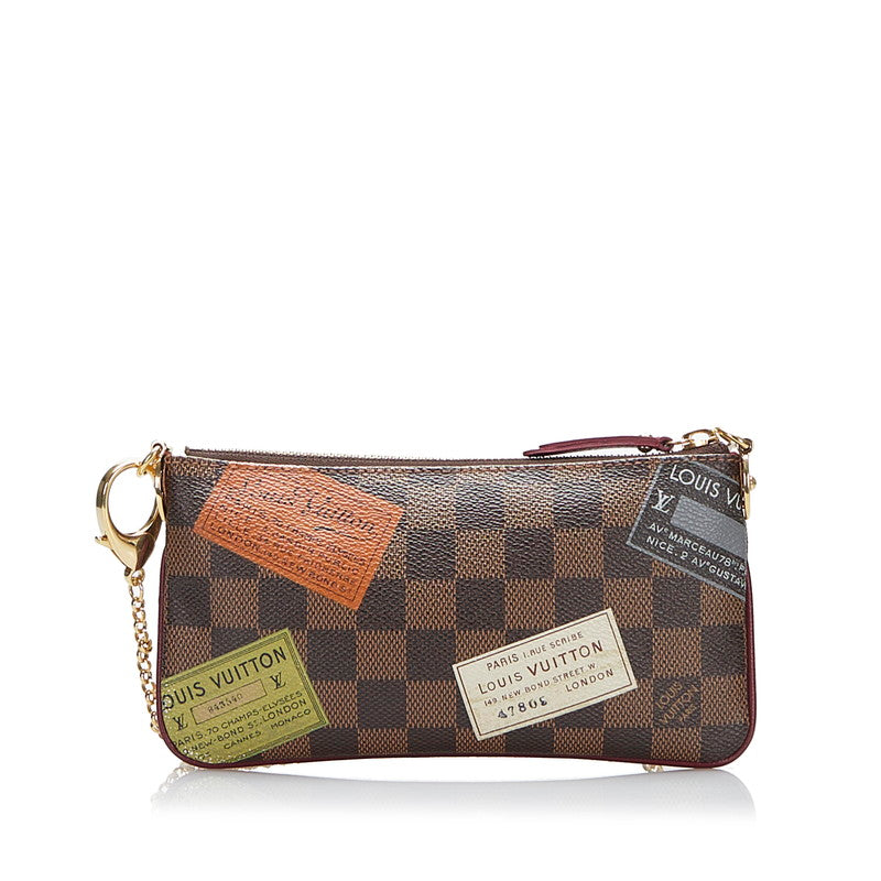 Damier Ebene Trunk Labels Milla Pochette N63080