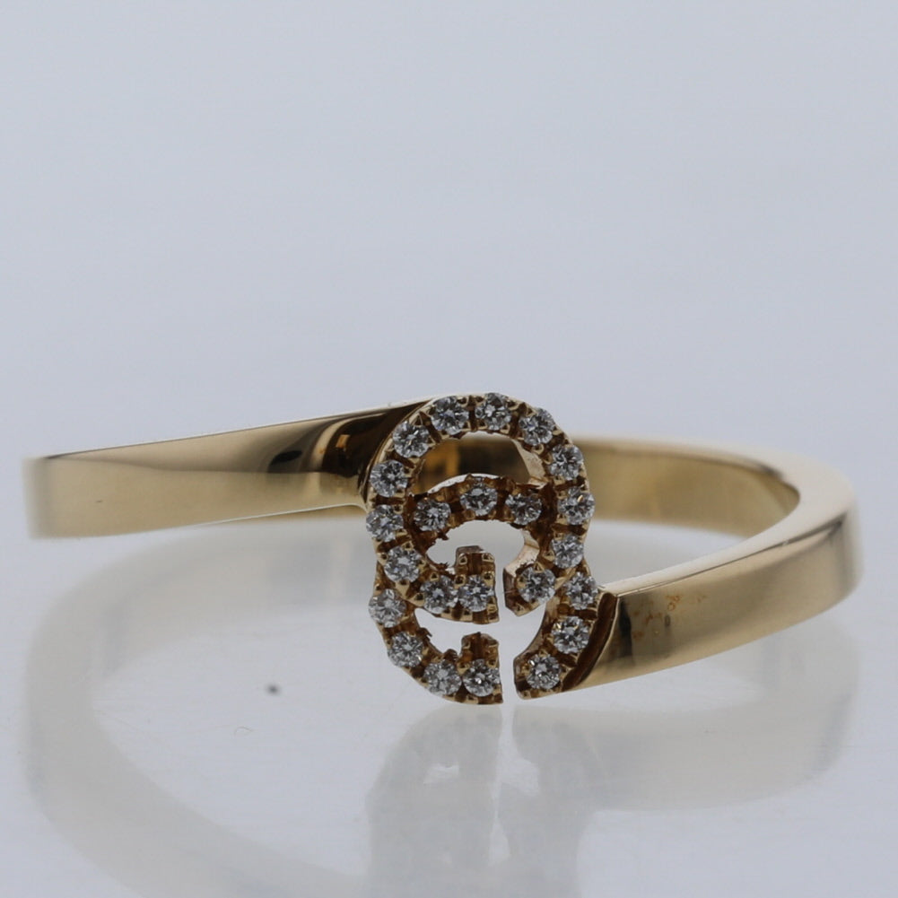 Gucci 18k GG Running Diamond Ring Metal Ring 457127 J8540 8000 in Good condition