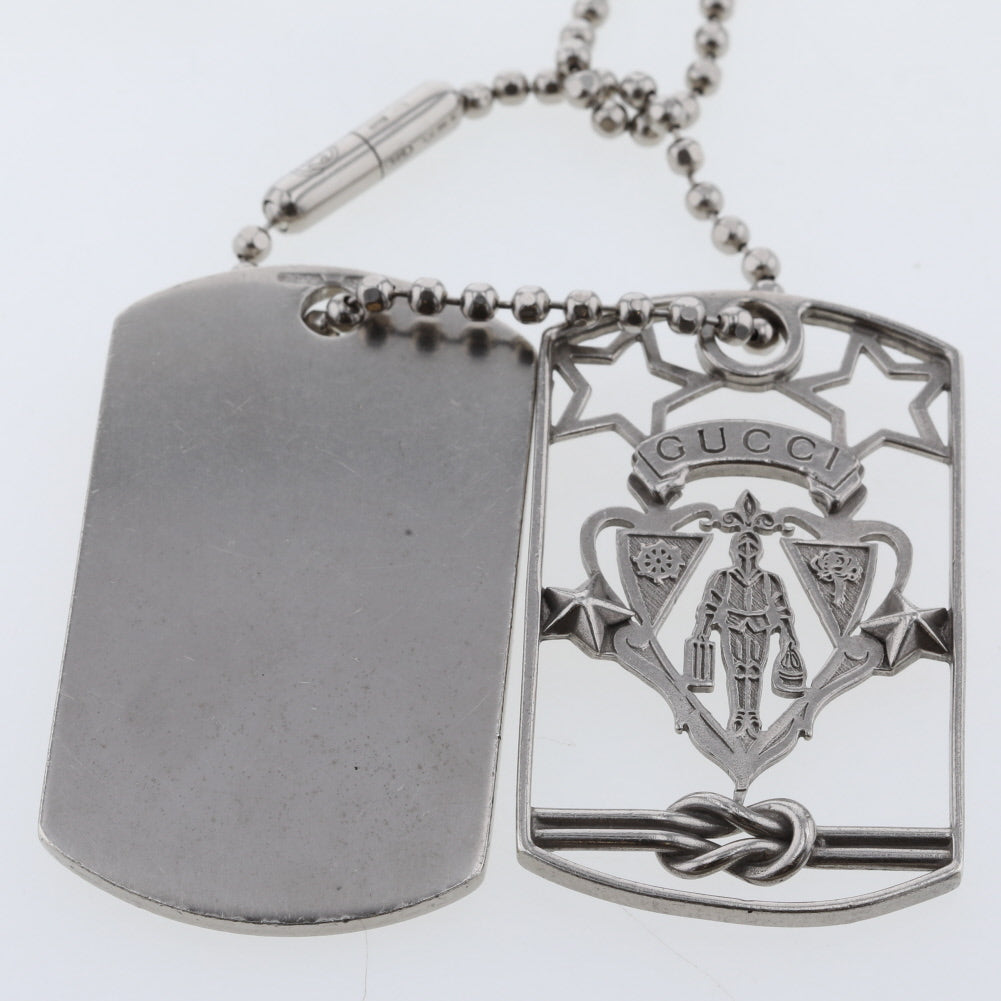 Crest Plate Pendant Necklace