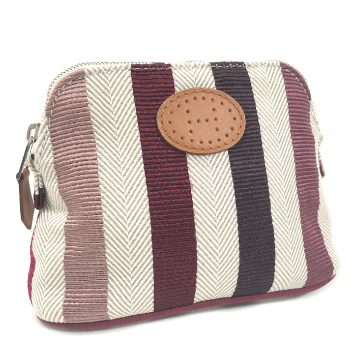 Hermes Stripes Bolide Pouch Canvas Clutch Bag