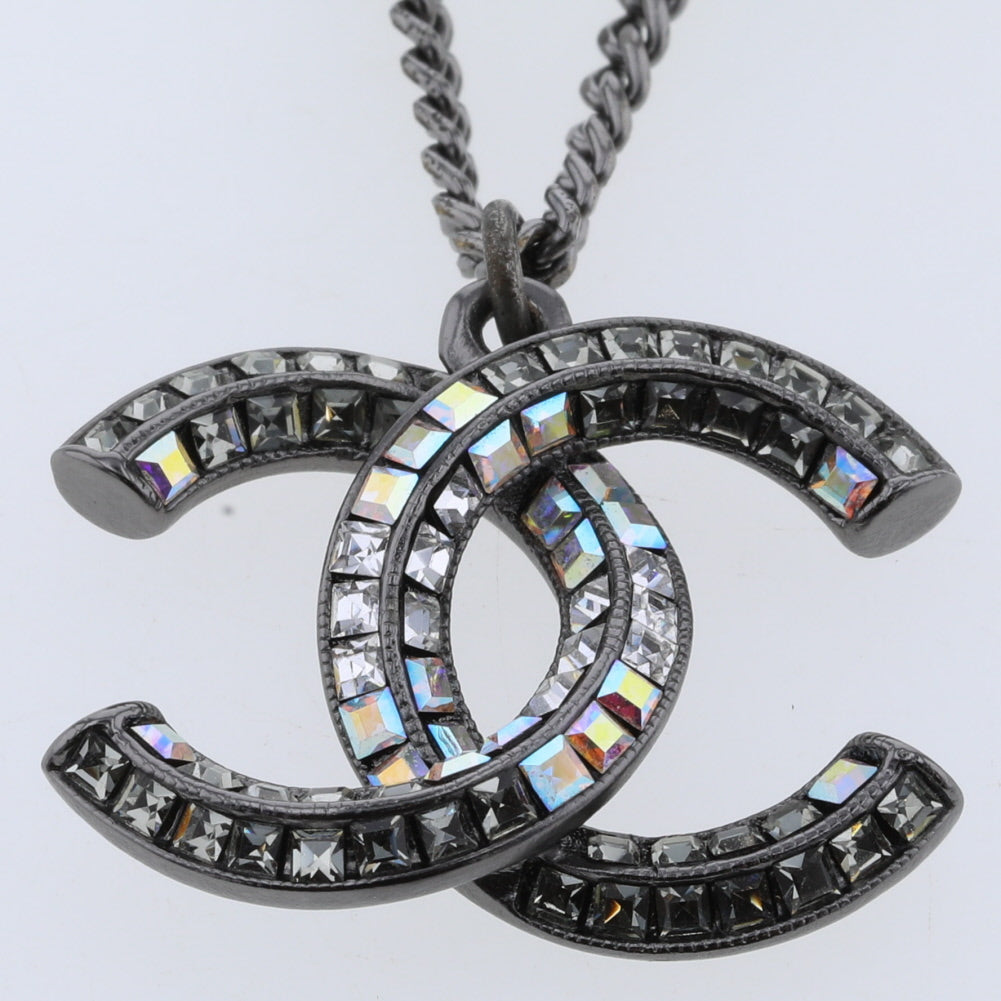 CC Rhinestone Pendant Necklace