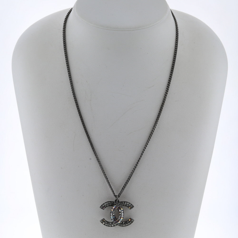 CC Rhinestone Pendant Necklace